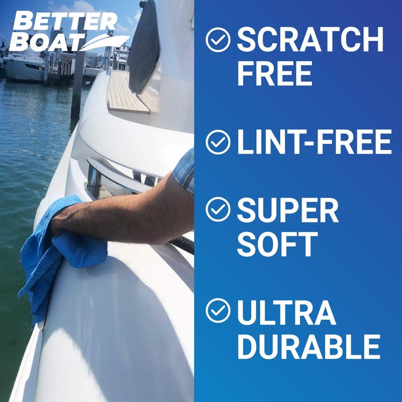 Better Boat Super Absorbent Towels, Synthetic Chamois Cloth for Car and Boat Drying, Smooth Cooling Towel, Marine Grade Cleaning Supplies, PVA Shammy Wash Towel 1 Pack - Image 2